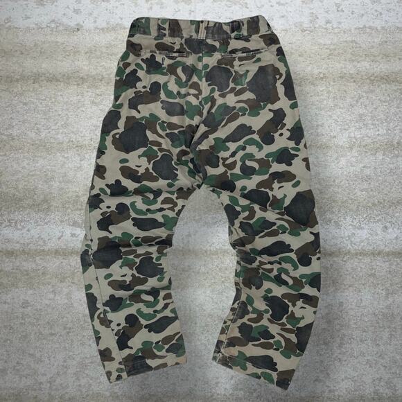 Vintage Duck Hunting Camo Tactical Pants Baggy Wide Leg Insulate 100% Cotton 90s - Picture 1 of 8